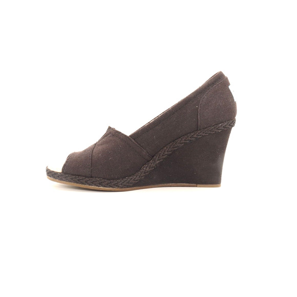 TOMS Vegan Sandals Spadriles Wedges Heel Brown Wome's 6 ($)3712 - Picture 2 of 7